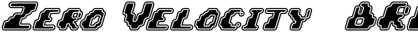 Zero Velocity font download