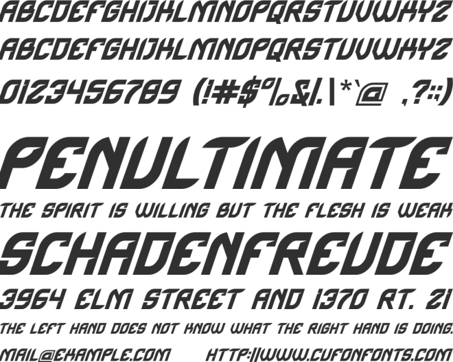 Ancent font preview