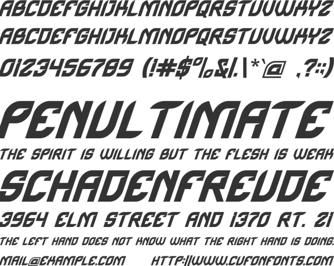 Ancent font preview