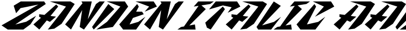 Zanden Italic font