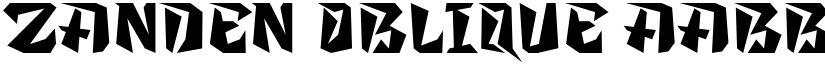 Zanden Oblique font