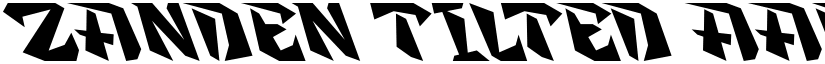 Zanden Tilted font