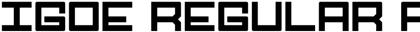 Igoe Regular font