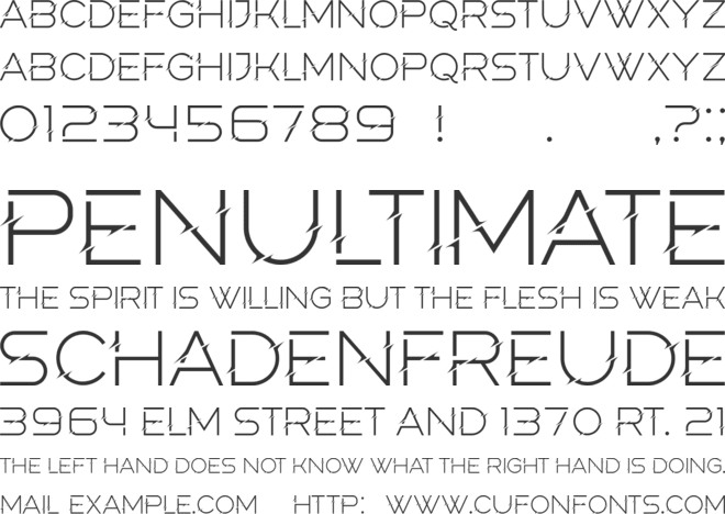 Elderberry font preview