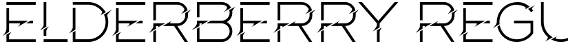 Elderberry Regular font