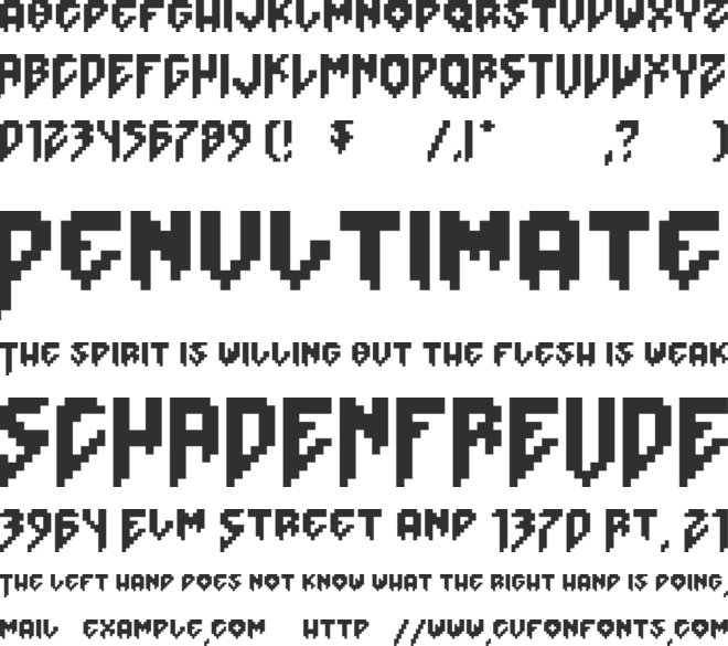 Doomed font preview