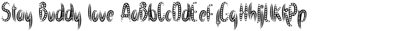 Stay Buddy love font