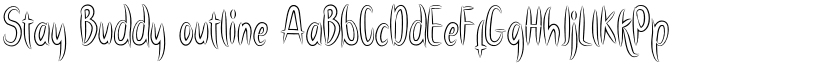 Stay Buddy outline font