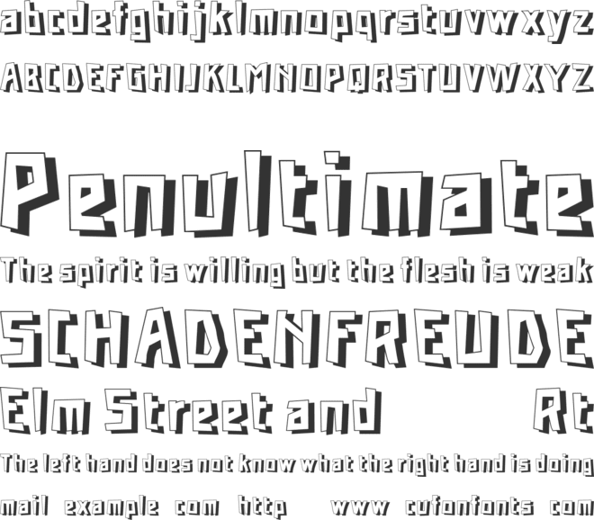 Ninja Justice font preview