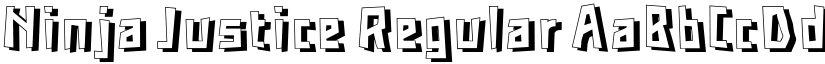 Ninja Justice Regular font