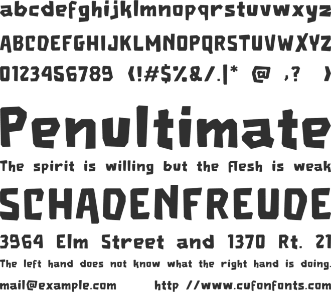 RG JINGLEWOOD font preview