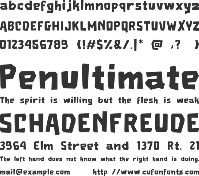 RG JINGLEWOOD font preview