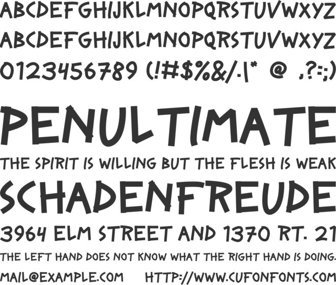 Last Hope font preview