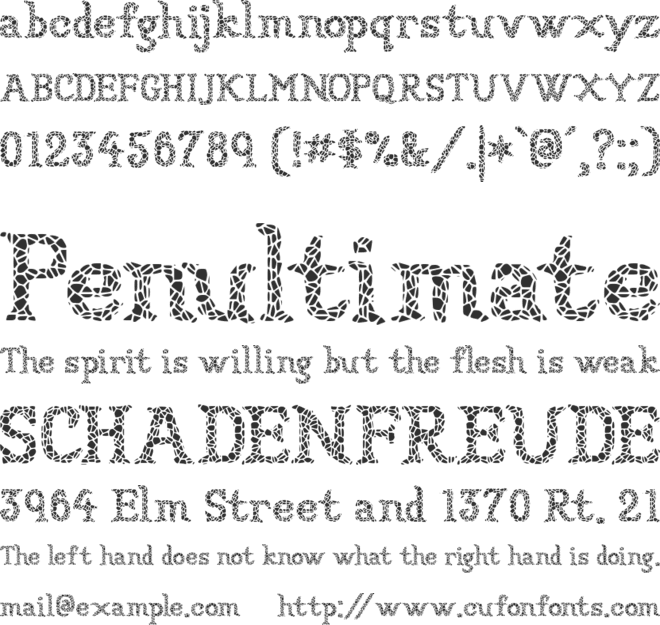 Sun Dried font preview