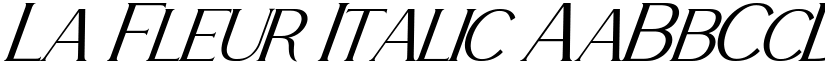 La Fleur Italic font