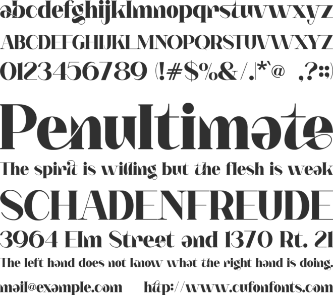 Notted font preview