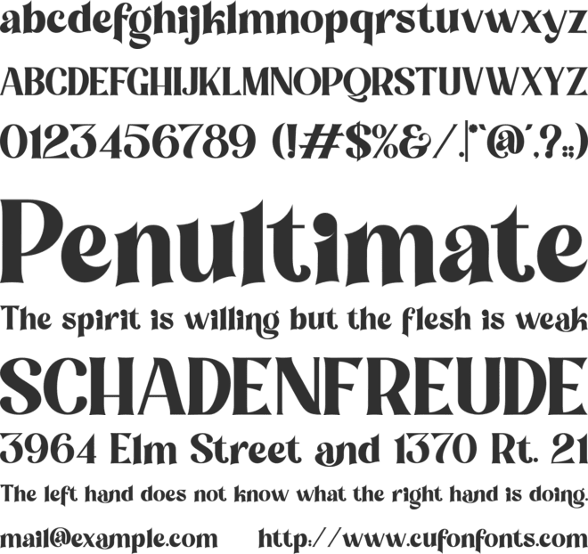 Mount Hills font preview