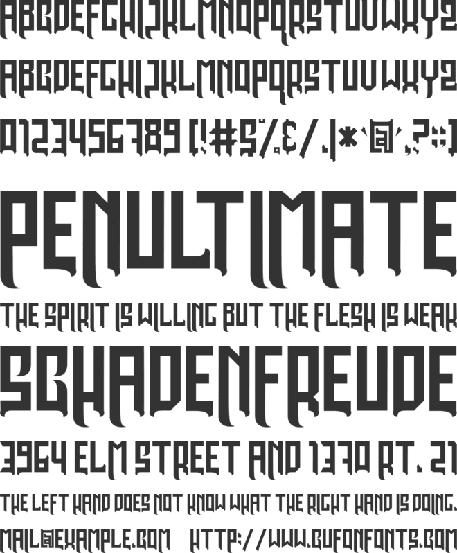 KORALENS font preview