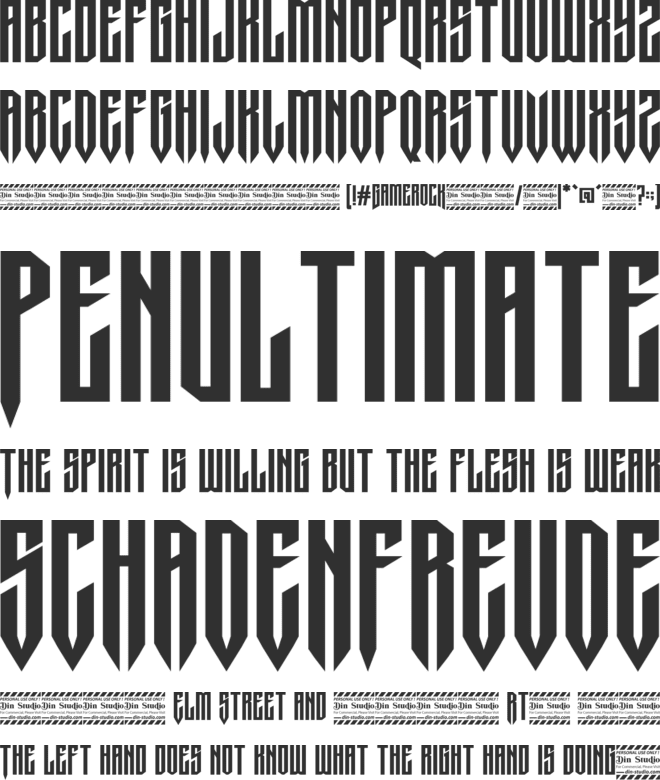 Gamerock Personal Use font preview