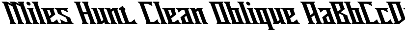 Miles Hunt Clean Oblique font