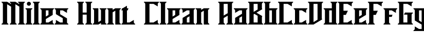 Miles Hunt Clean font