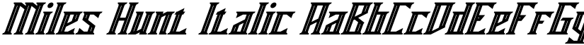 Miles Hunt Italic font