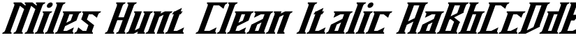 Miles Hunt Clean Italic font
