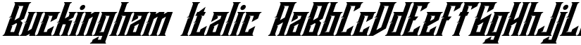 Buckingham Italic font