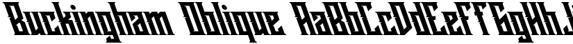 Buckingham Oblique font