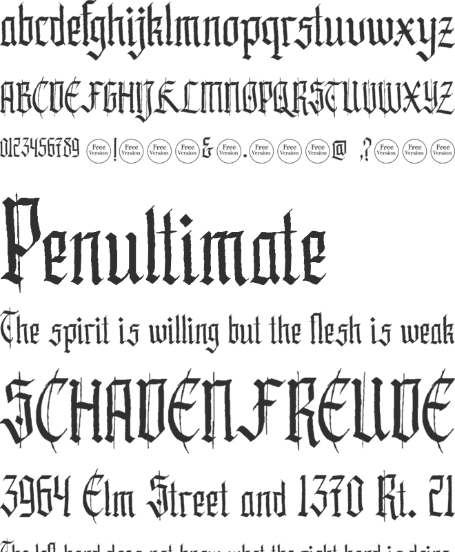 Hardinge Free Trial font preview