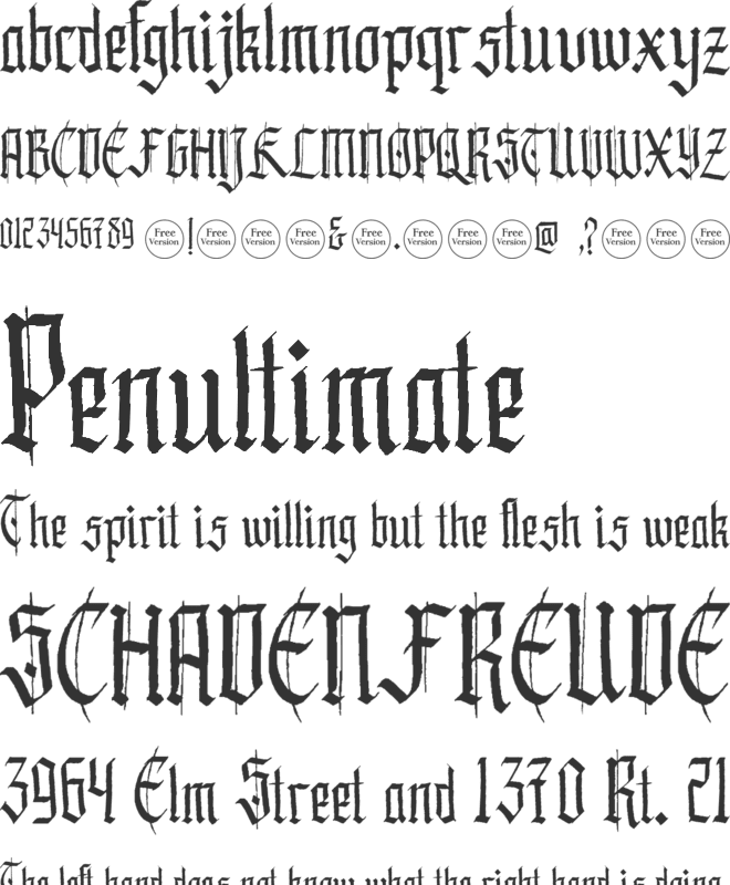 Hardinge Free Trial font preview