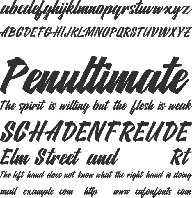 Matlagih Free font preview