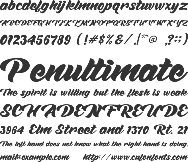 Tahu Bullats font preview