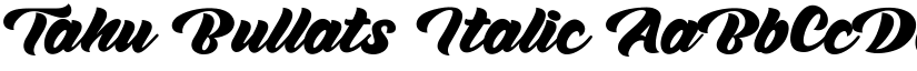 Tahu Bullats Italic font
