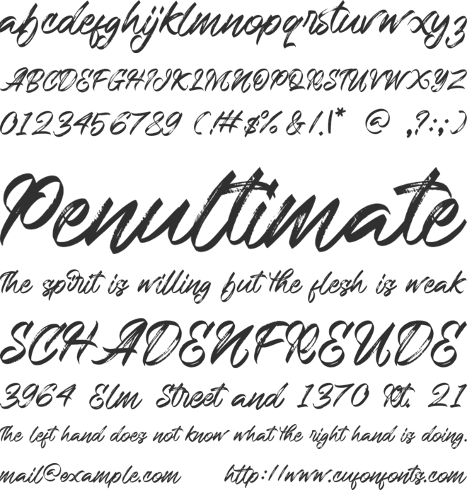 Western font preview
