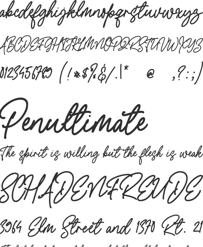 Quinley font preview