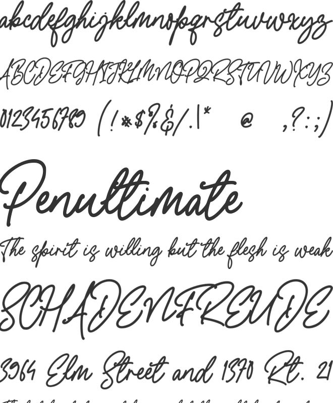 Quinley font preview