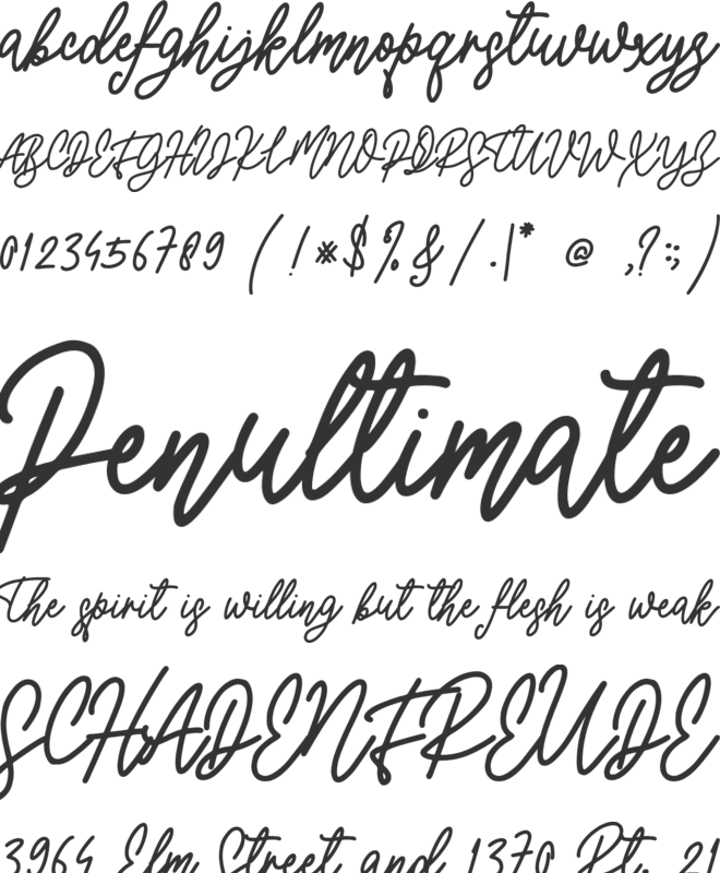 Lovely Garland font preview