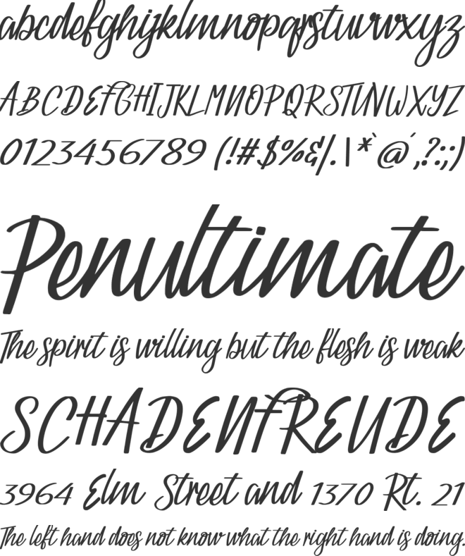 Catetin font preview