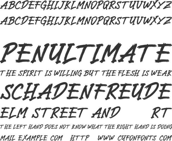 Dartho Brush Free Font font preview