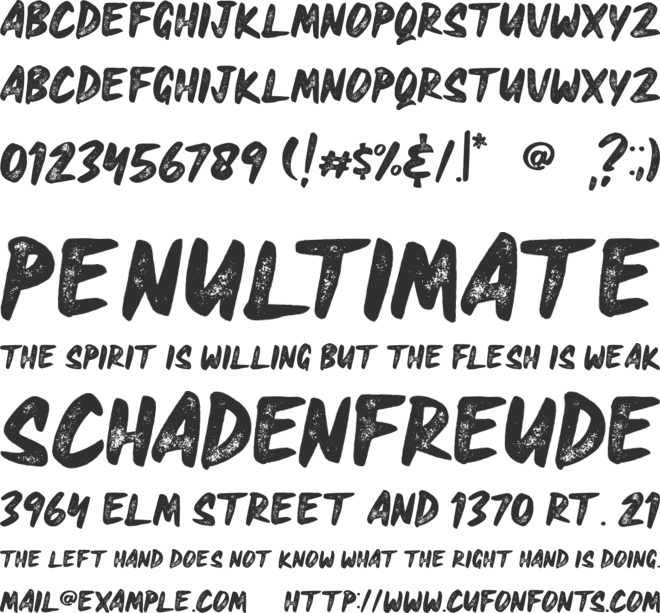 HEAVYRUST ROUGH font preview