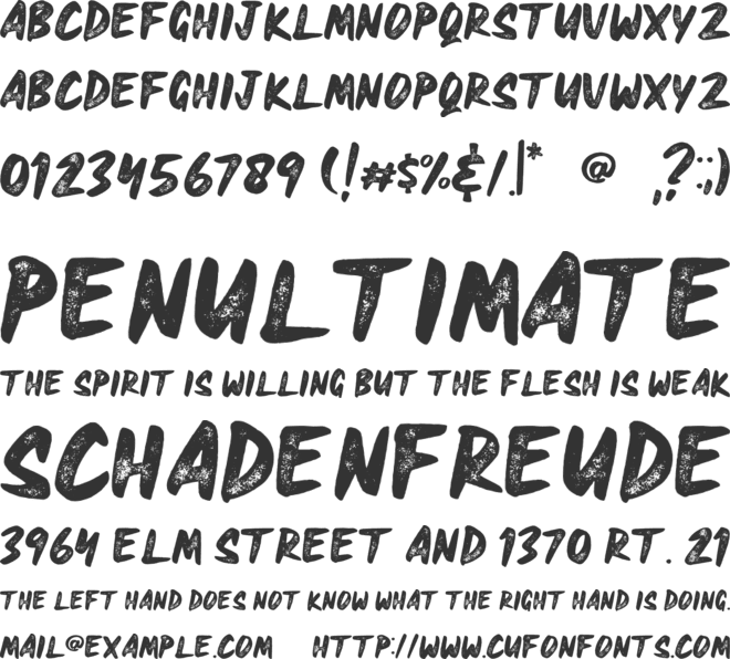 HEAVYRUST ROUGH font preview