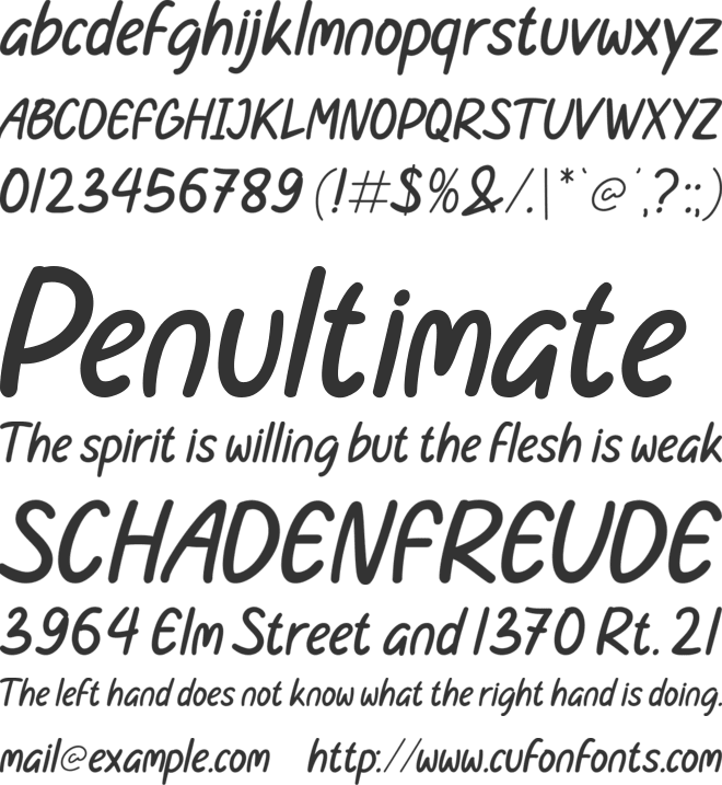 Lovie font preview