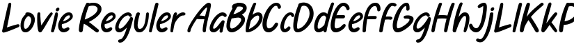 Lovie Reguler font