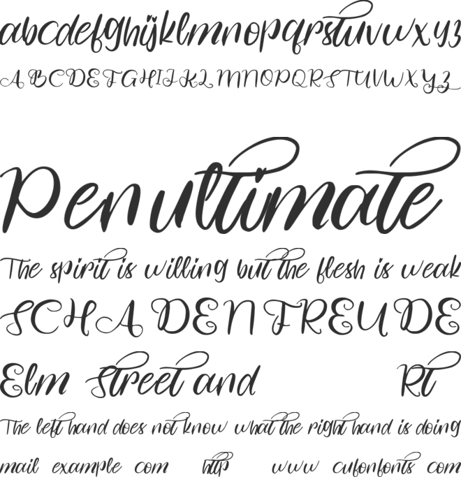 Wish You font preview