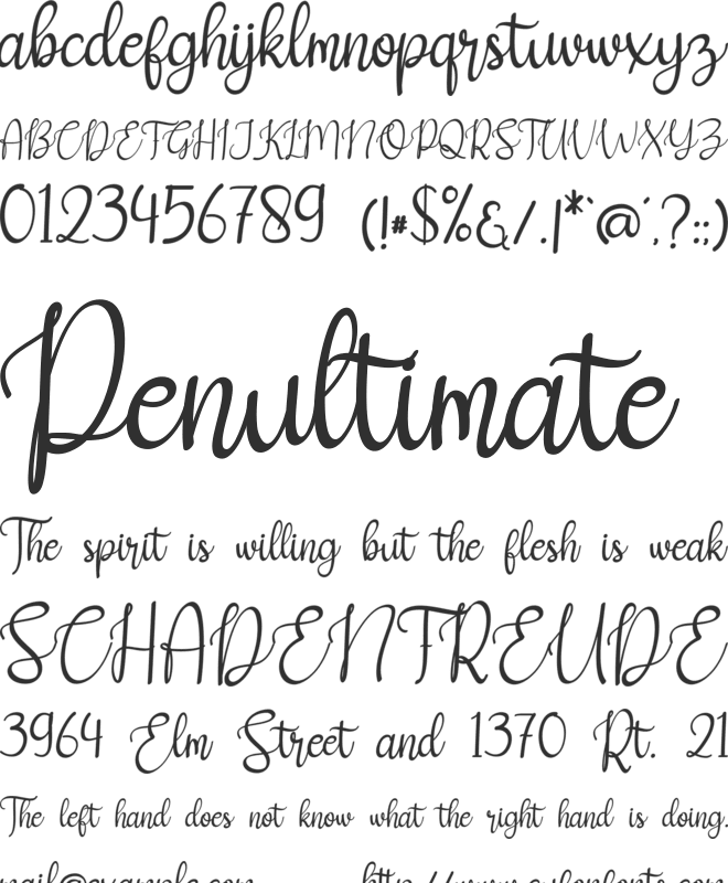 New Christmas font preview