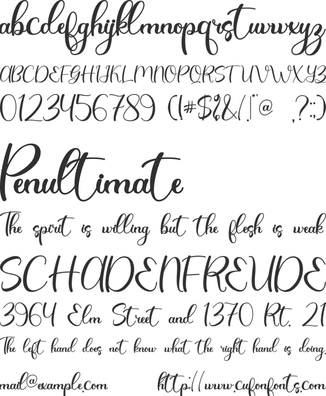Christmas History - Personal Us font preview