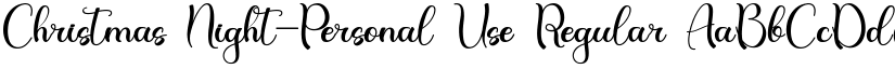Christmas Night-Personal Use Regular font