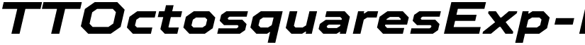 TTOctosquaresExp-BoldIt Regular font