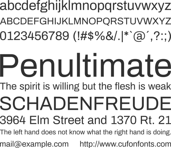 Archive font preview